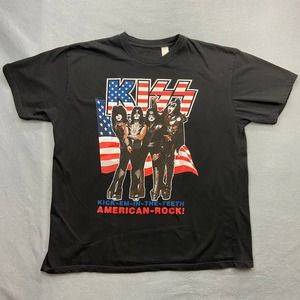 Kiss "Kick Em In The Teeth American Rock" T Shirt Size Big 3XL